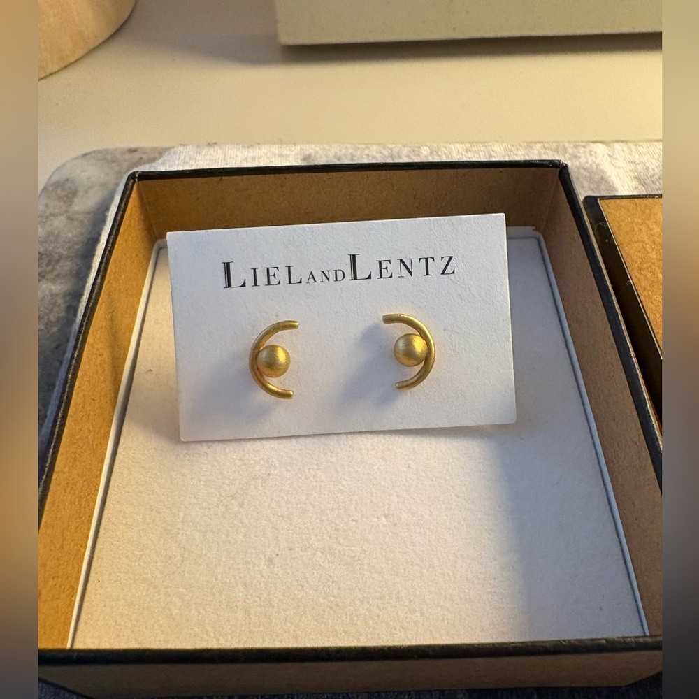 Liel and Lentz earrings 14k Gold Brass